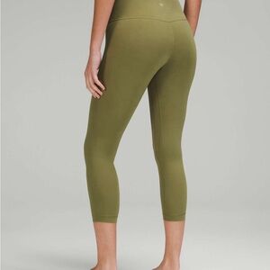 Lululemon Athletica Bronze Green High Rise Crop Leggings 23”